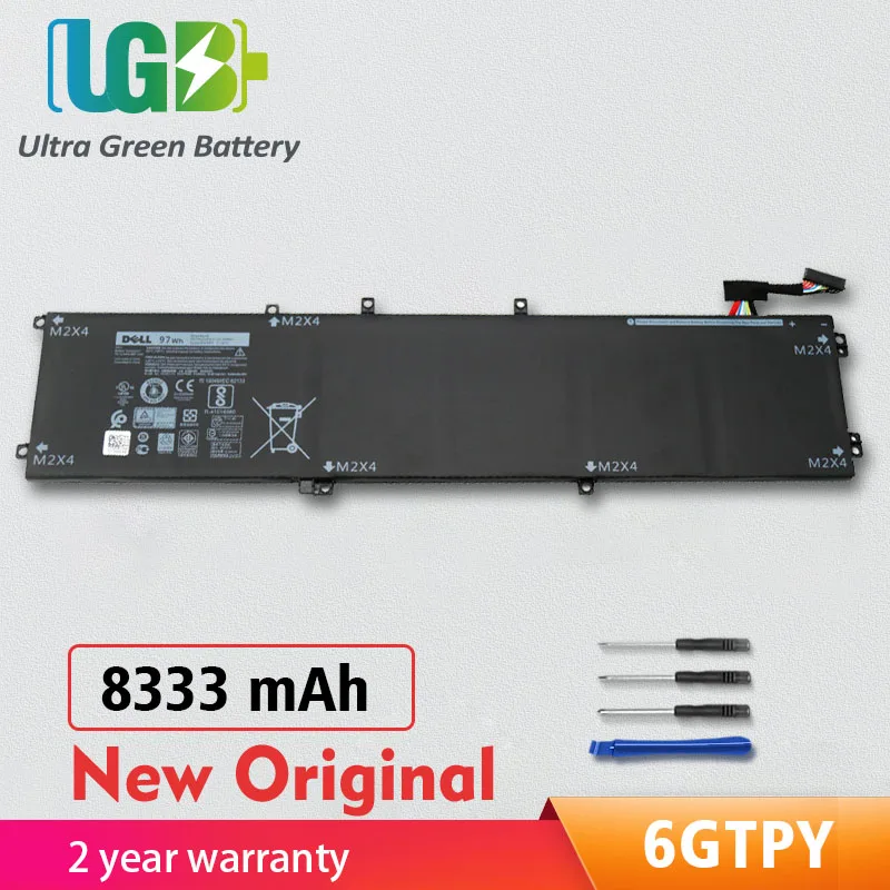 UGB новый оригинальный 6GTPY Аккумулятор для Dell Precision M5520 M5530 XPS 15 9560 9570 5XJ28 5D91C P56F-001 P83F001 11,4 в 97 Вт/ч 8333 мАч
UGB новый оригинальный 6GTPY Аккумулятор для Dell Precision M5520 M5530 XPS 15 9560 9570 5XJ28 5D91C P56F-001 P83F001 11,4 в 97 Вт/ч 8333 мАч