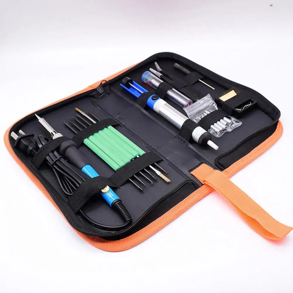19Pcs/Set Welding Iron Pen Rapid Heating Efficiency 110V/220V 60W Electric Soldering Iron with Storage Bag for Workshop
19Pcs/Set Welding Iron Pen Rapid Heating Efficiency 110V/220V 60W Electric Soldering Iron with Storage Bag for Workshop