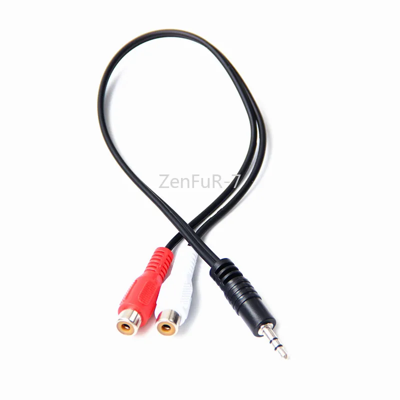 3.5mm headphone male plug to double lotus female computer to speaker cable one point two RCA adapter cable
3.5mm headphone male plug to double lotus female computer to speaker cable one point two RCA adapter cable