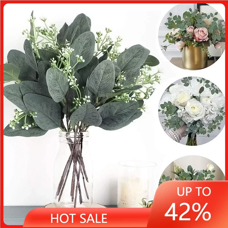 Artificial Eucalyptus Leaves Stems Eucalipto Branches Artificial Plants for Floral Bouquets Wedding Holiday Greenery Decor
Artificial Eucalyptus Leaves Stems Eucalipto Branches Artificial Plants for Floral Bouquets Wedding Holiday Greenery Decor