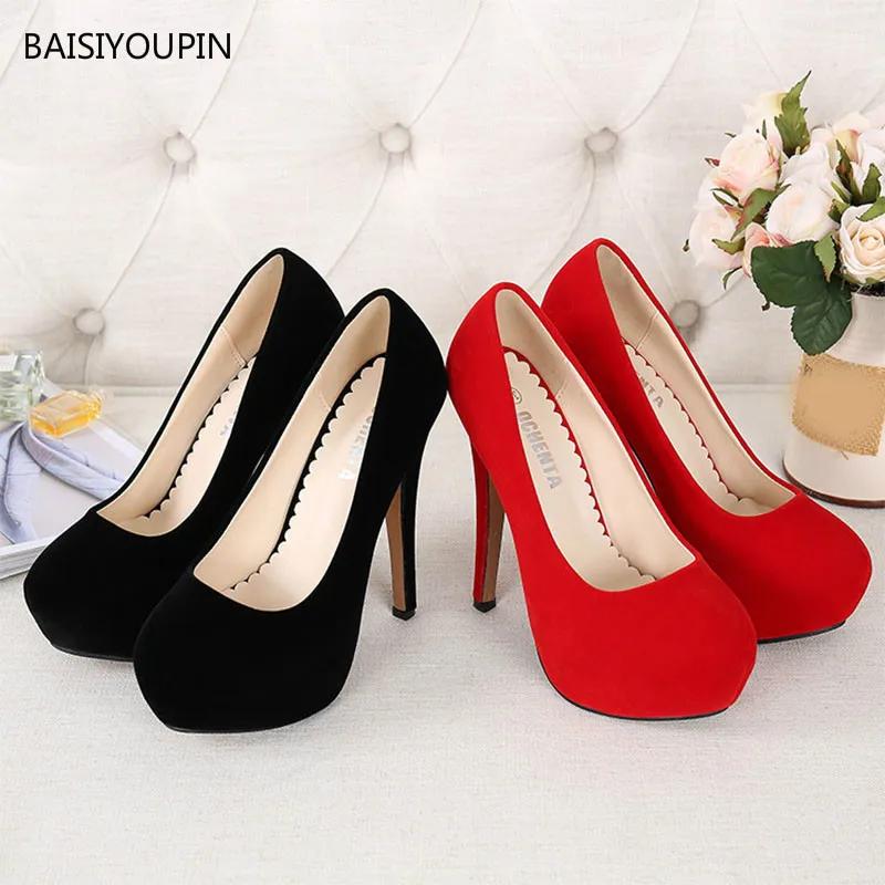 Plus Size Sexy Women Pumps Shoes Platform Super High (8cm-up) Solid 14CM High Club Female Shoes Flock Office Spring/Autumn 35-46
Plus Size Sexy Women Pumps Shoes Platform Super High (8cm-up) Solid 14CM High Club Female Shoes Flock Office Spring/Autumn 35-46