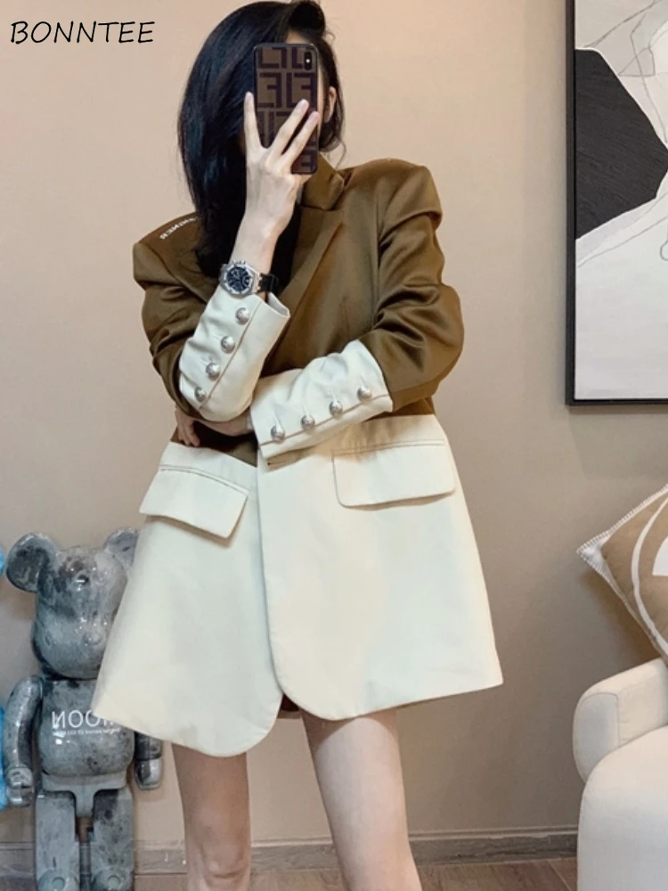 Khaki Blazers Women Patchwork Personality Design Retro Temperament Simple Panelled Ladies Trendy Ulzzang Loose Casual Autumn New
Khaki Blazers Women Patchwork Personality Design Retro Temperament Simple Panelled Ladies Trendy Ulzzang Loose Casual Autumn New