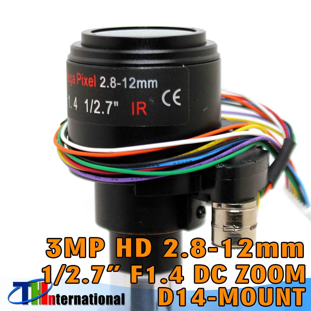 3 Мп 2,8-12 мм объектив Электрический варифокальный CCTV объектив F1.4,1/2.7 "Автофокус зум M14/D14 крепление для HD IP/AHD 4G WIFI камеры
3 Мп 2,8-12 мм объектив Электрический варифокальный CCTV объектив F1.4,1/2.7 "Автофокус зум M14/D14 крепление для HD IP/AHD 4G WIFI камеры