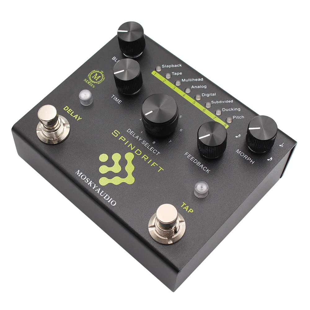 MOSKYAUDIO SPINDRIFT Guitar Pedal TAP Digital Delay Electric Guitar Effects 8 Delay Modes Guitar Bass Instrument Accessories
MOSKYAUDIO SPINDRIFT Guitar Pedal TAP Digital Delay Electric Guitar Effects 8 Delay Modes Guitar Bass Instrument Accessories