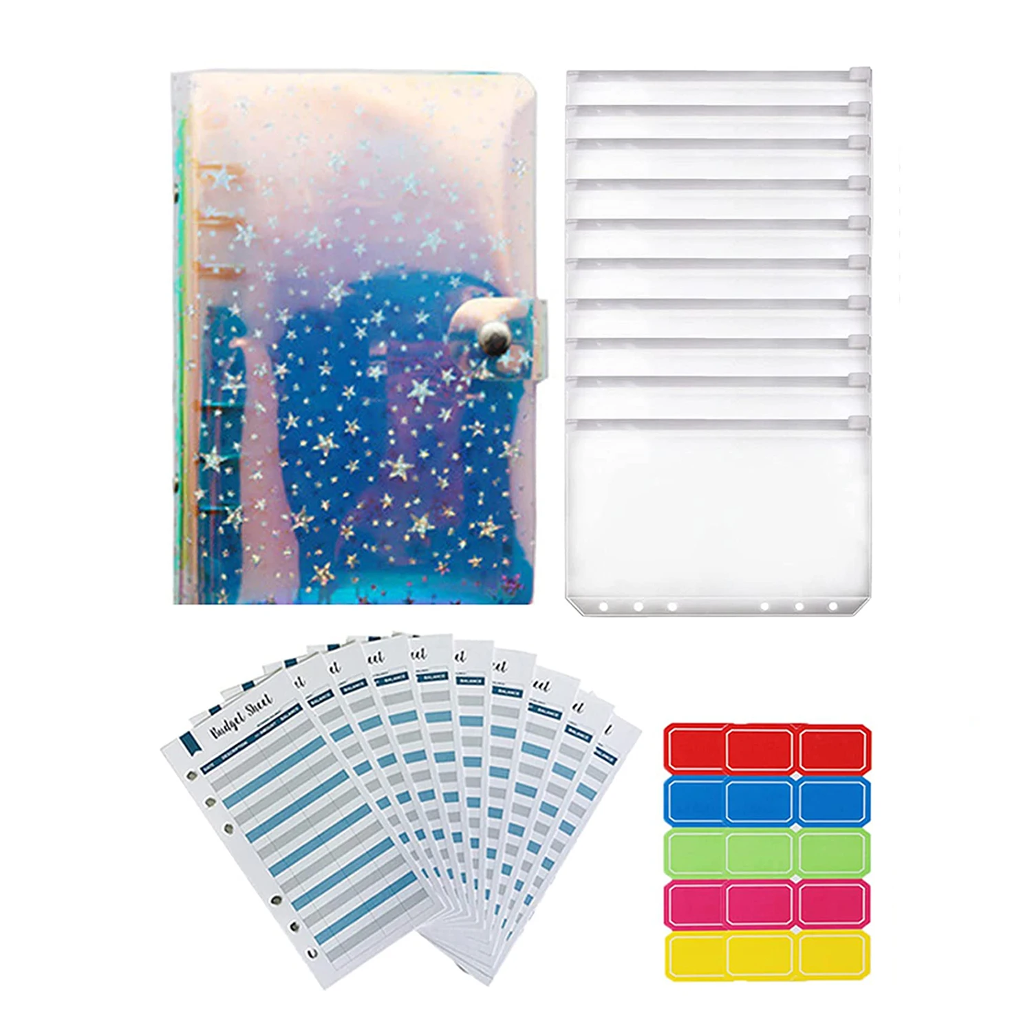 26Pieces A6 Budget Binder Cover Planner Organizer Waterproof with 10 Binder Pockets,Budget Sheets, 2 Sheets of Colorful Labels
26Pieces A6 Budget Binder Cover Planner Organizer Waterproof with 10 Binder Pockets,Budget Sheets, 2 Sheets of Colorful Labels