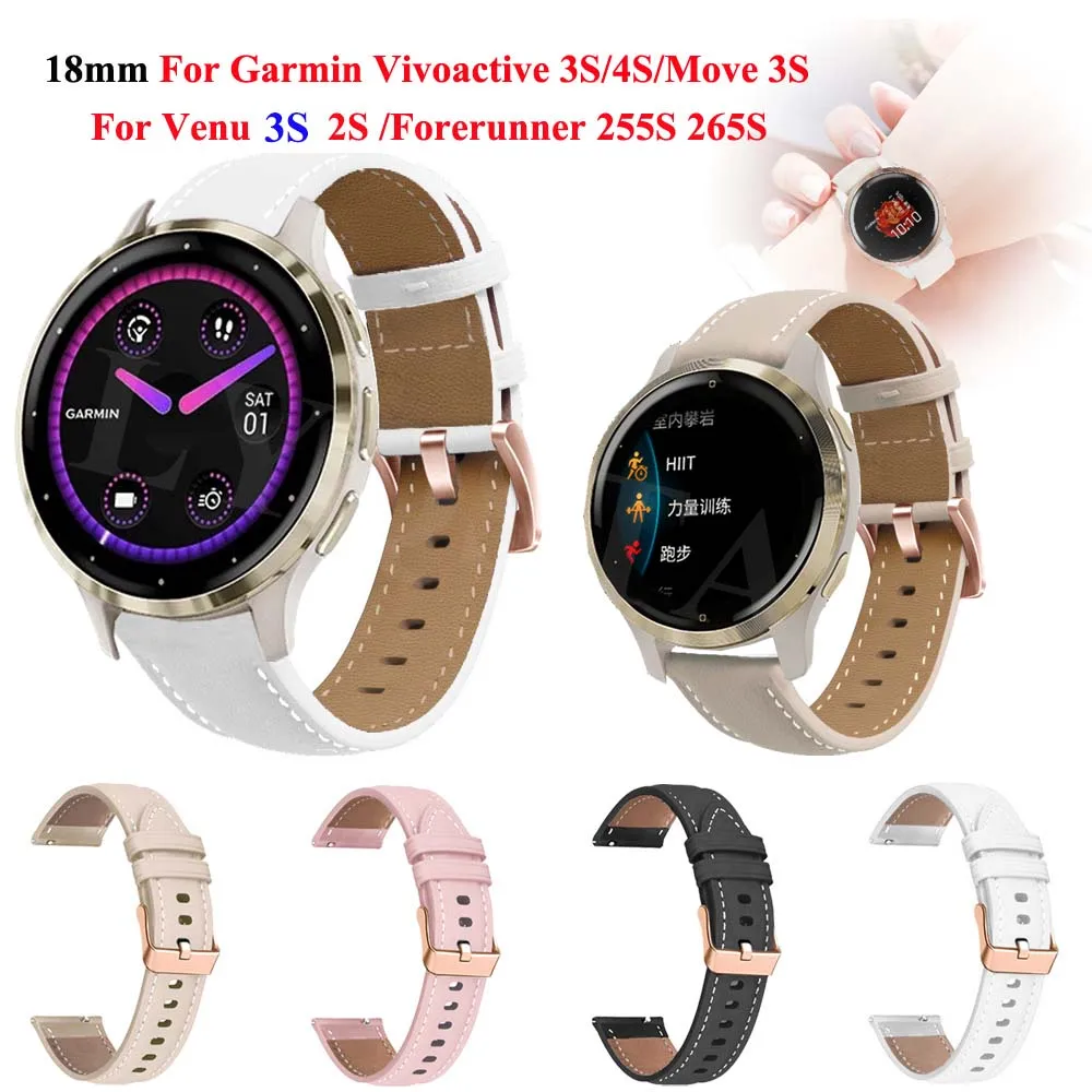 18MM Watchband For Garmin Forerunner 255S 265S Venu 3S 2S Vivoactive 4S Vivomove 3S Leather Smart Watch Bracelet Wrist Straps
18MM Watchband For Garmin Forerunner 255S 265S Venu 3S 2S Vivoactive 4S Vivomove 3S Leather Smart Watch Bracelet Wrist Straps