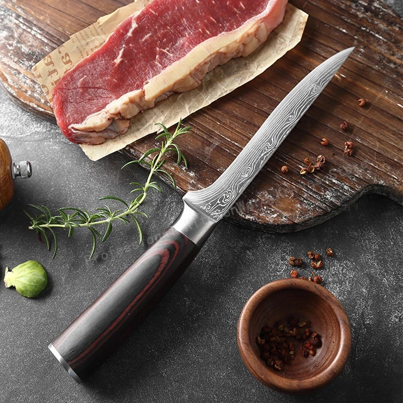 Damascus Boning Knife Stainless Steel Meat Cleaver Slicing Knife Butcher's Knife Kitchen Cooking Tools
Damascus Boning Knife Stainless Steel Meat Cleaver Slicing Knife Butcher's Knife Kitchen Cooking Tools