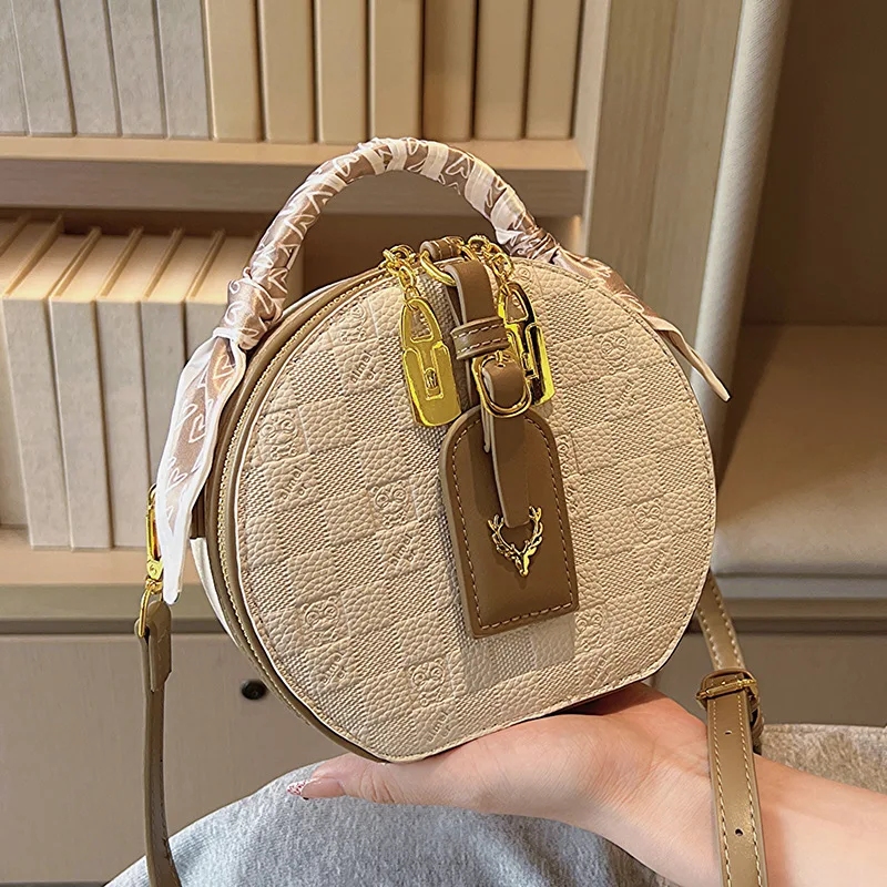 Fashion Pu Leather Women's Bag High Quality Shoulder Bag Crossbody Bags Lady Scarves Handbag 2023 New Round Satchel for Women
Fashion Pu Leather Women's Bag High Quality Shoulder Bag Crossbody Bags Lady Scarves Handbag 2023 New Round Satchel for Women