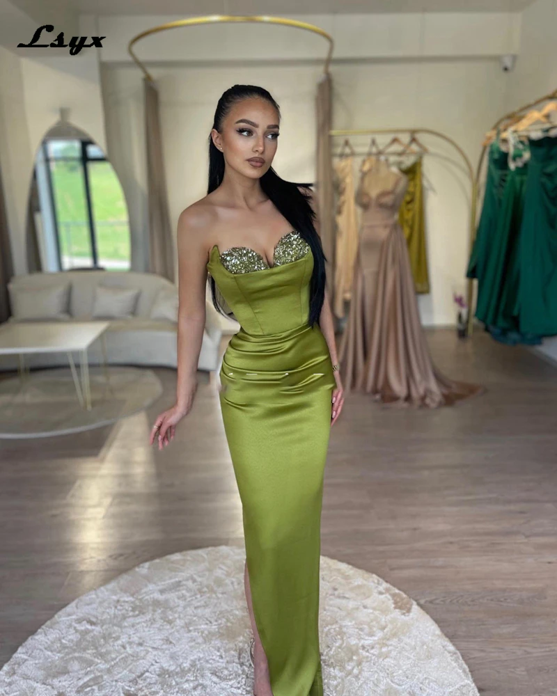 Женское вечернее платье-Русалка LSYX, длинное блестящее платье с кристаллами, бальное платье для выпускного вечера
Женское вечернее платье-Русалка LSYX, длинное блестящее платье с кристаллами, бальное платье для выпускного вечера