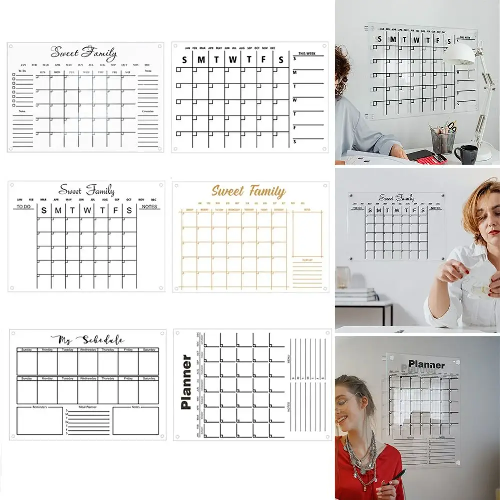 Acrylic Reusable Monthly Calendar Whiteboard Study Wall Weekly Planner Schedule Itinerary Note Board Memo
Acrylic Reusable Monthly Calendar Whiteboard Study Wall Weekly Planner Schedule Itinerary Note Board Memo