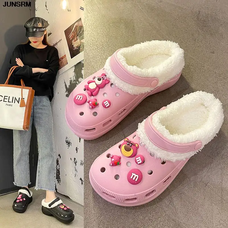 2022 Winter Women Slippers 6cm Platform Warm Furry Clogs Slippers Charms Indoor Home Cotton Shoes Fluff Fur Slides Plush Sandals
2022 Winter Women Slippers 6cm Platform Warm Furry Clogs Slippers Charms Indoor Home Cotton Shoes Fluff Fur Slides Plush Sandals