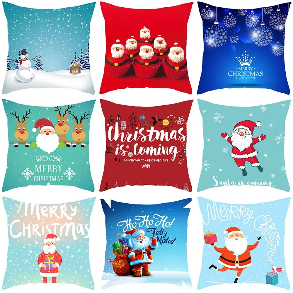 Christmas Decor Pillow Cover 45x45cm Farmhouse Home Decorative Cushion Cover Cute Santa Claus With Elk Printed Pillowcase
Christmas Decor Pillow Cover 45x45cm Farmhouse Home Decorative Cushion Cover Cute Santa Claus With Elk Printed Pillowcase