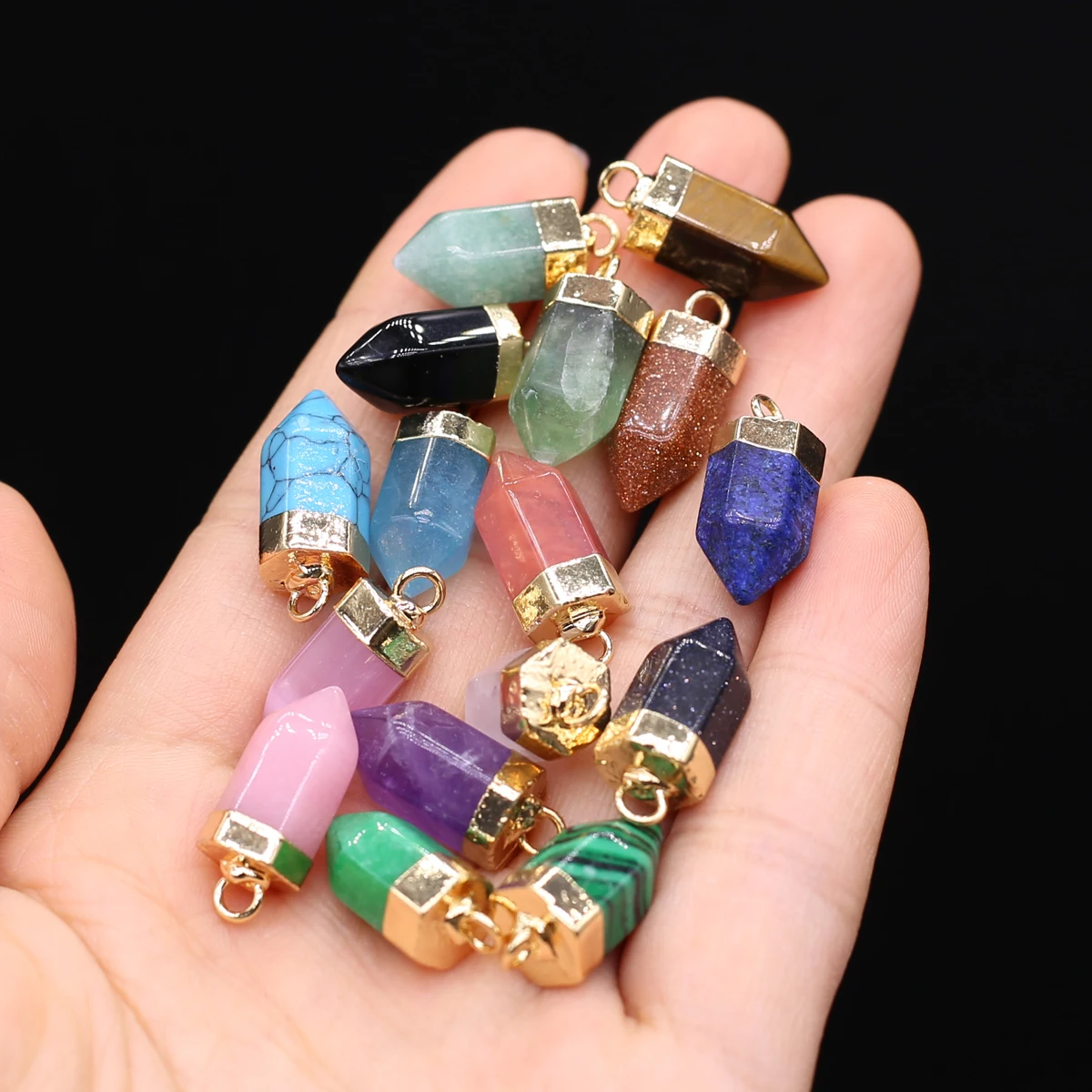 Natural Stone Pencil Head Amethysts Pendant Lapis Lazuli Tiger Eye Rose Quartz Charms for Jewelry Making DIY Necklace Charms 1pc
Natural Stone Pencil Head Amethysts Pendant Lapis Lazuli Tiger Eye Rose Quartz Charms for Jewelry Making DIY Necklace Charms 1pc