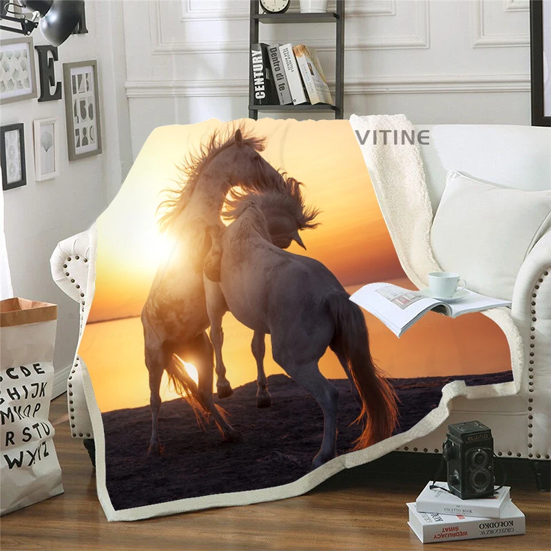 New Funny Sofa Bed Blanket Super Soft Warm Horses 3D Print Blanket Cover Fleece Throw Blanket B33
New Funny Sofa Bed Blanket Super Soft Warm Horses 3D Print Blanket Cover Fleece Throw Blanket B33