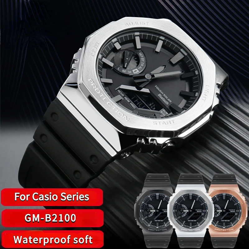 For Casio GM-B2100 GA2100 B2100 resin silicone strap G-SHOCK metal octagonal rubber watchband soft men's Wrist band accessories
For Casio GM-B2100 GA2100 B2100 resin silicone strap G-SHOCK metal octagonal rubber watchband soft men's Wrist band accessories
