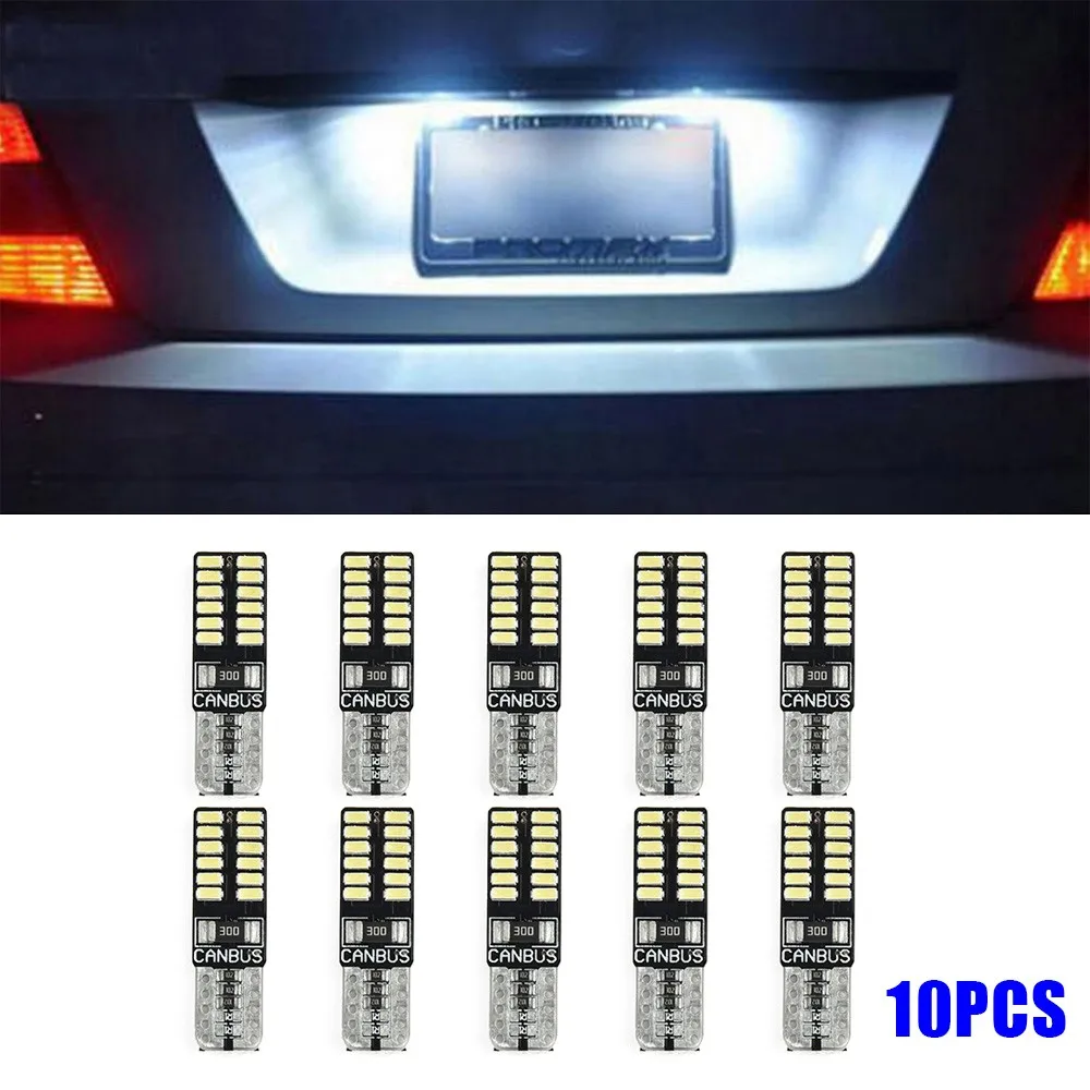 10 PCS Car License Plate Lights T10-3014-24SMD LED Canbus 12V Error Free Car License Plate Lights Reading Light Car Door Light
10 PCS Car License Plate Lights T10-3014-24SMD LED Canbus 12V Error Free Car License Plate Lights Reading Light Car Door Light