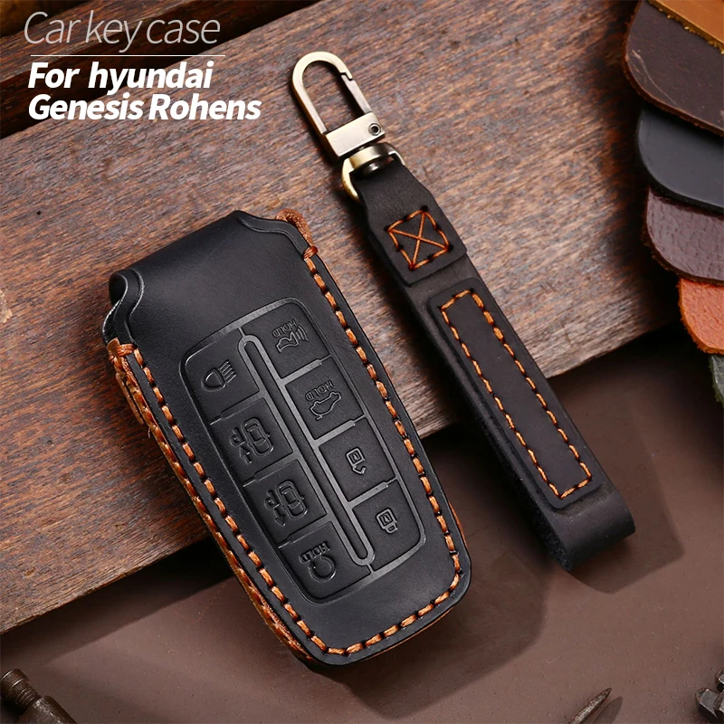 Style Cowhide Bag Case Keyring Car Key Box Cover Shell Buckle Suitable For hyundai Genesis Rohens Fashionable Retro Styleuniqu
Style Cowhide Bag Case Keyring Car Key Box Cover Shell Buckle Suitable For hyundai Genesis Rohens Fashionable Retro Styleuniqu