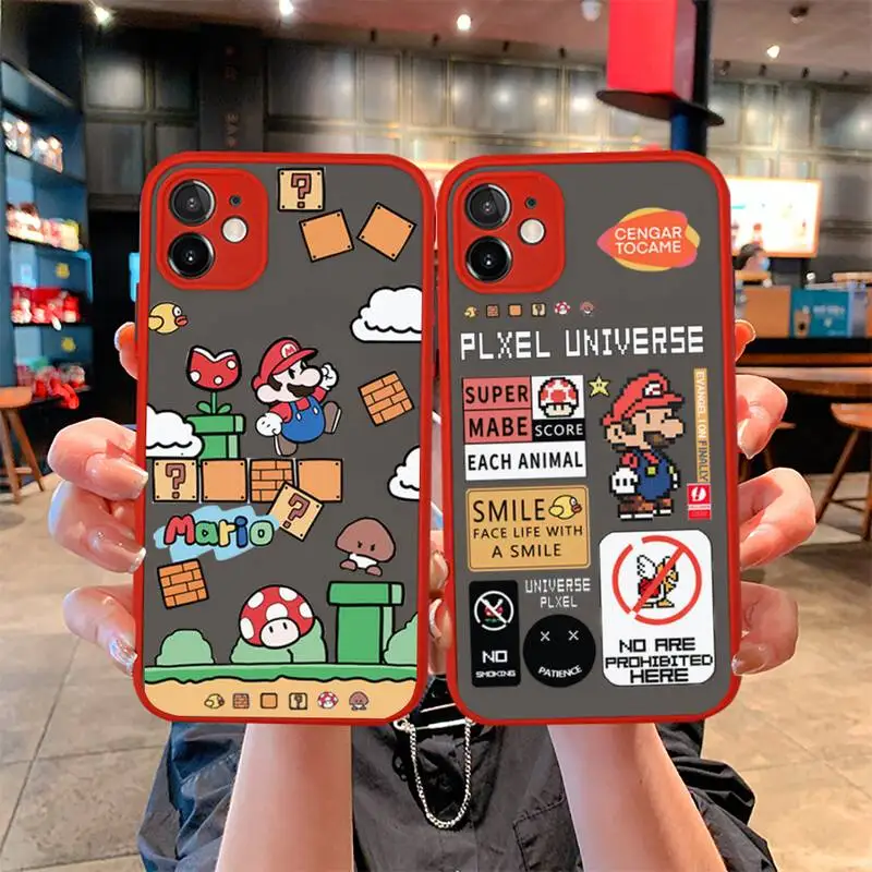 Games Super Mario Bros Phone Case For iphone 13 12 11 Pro Mini Max XS X 8 7 Plus SE 2020 XR Matte Transparent Light red Cover
Games Super Mario Bros Phone Case For iphone 13 12 11 Pro Mini Max XS X 8 7 Plus SE 2020 XR Matte Transparent Light red Cover