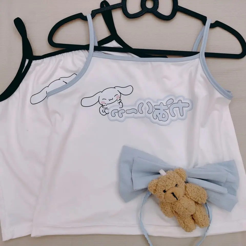 Kawaii Sanrio Cinnamoroll Undershirt Cartoon Cute Fashion Summer Soft Girl Short Sleeveless Camisole Student Halter Slim Top
Kawaii Sanrio Cinnamoroll Undershirt Cartoon Cute Fashion Summer Soft Girl Short Sleeveless Camisole Student Halter Slim Top