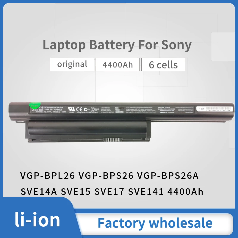 VGP-BPS26 Battery for Sony Vaio BPS26 VGP-BPL26 VGP-BPS26A vgp bps26 SVE17 VPC-CA VPC-CB VPC-EG VPC-EH 1711q1rw
VGP-BPS26 Battery for Sony Vaio BPS26 VGP-BPL26 VGP-BPS26A vgp bps26 SVE17 VPC-CA VPC-CB VPC-EG VPC-EH 1711q1rw