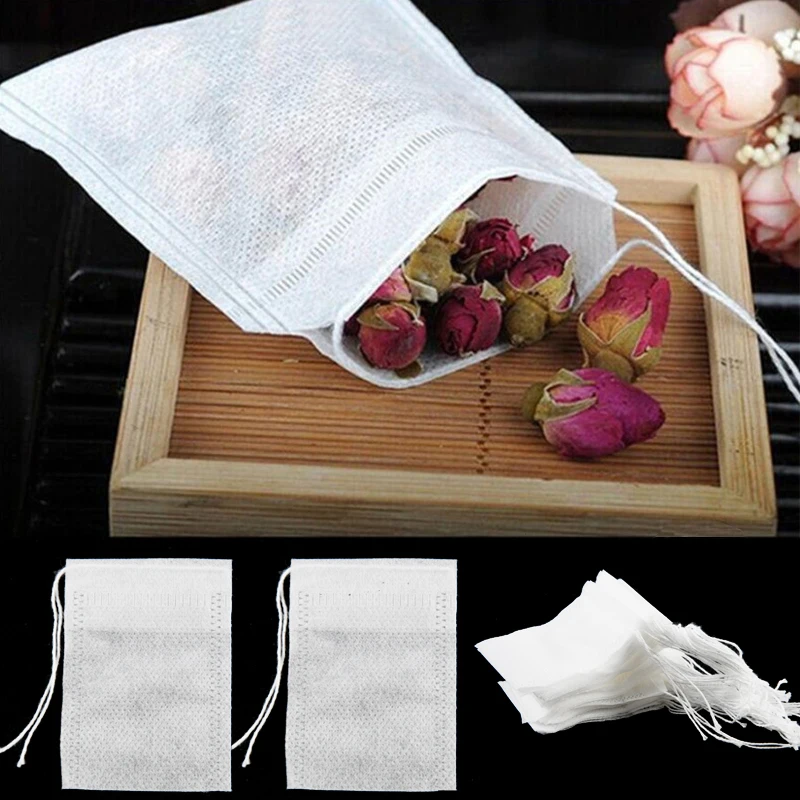 100 Pcs Disposable Tea Bags Filter Bags For Tea Infuser With String Heal Grade Non-woven Fabric Spice Filters Teabags tea bag
100 Pcs Disposable Tea Bags Filter Bags For Tea Infuser With String Heal Grade Non-woven Fabric Spice Filters Teabags tea bag