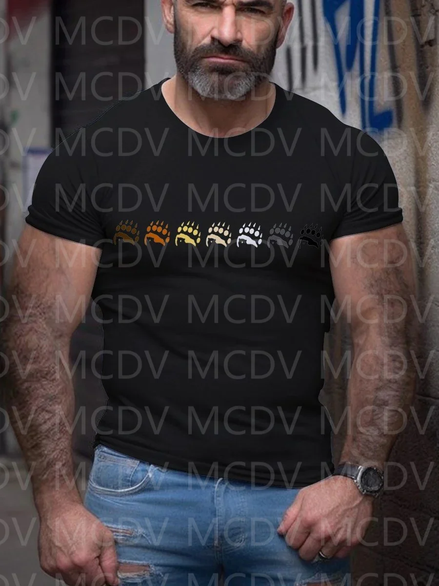 2023 Summer Men's Independence Day Bear Paw Bear Banner Color T-Shirt The Colorful The Best He Him Hole LGBT 3D Printed T Shirt
2023 Summer Men's Independence Day Bear Paw Bear Banner Color T-Shirt The Colorful The Best He Him Hole LGBT 3D Printed T Shirt