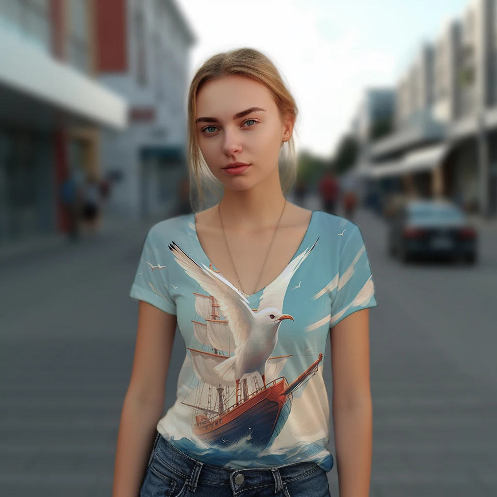 Outdoor Casual Women's V-neck T-shirt Fashion Loose T-shirt Summer Street Popular V-neck T-shirt Exquisite and Beautiful T-shirt
Outdoor Casual Women's V-neck T-shirt Fashion Loose T-shirt Summer Street Popular V-neck T-shirt Exquisite and Beautiful T-shirt