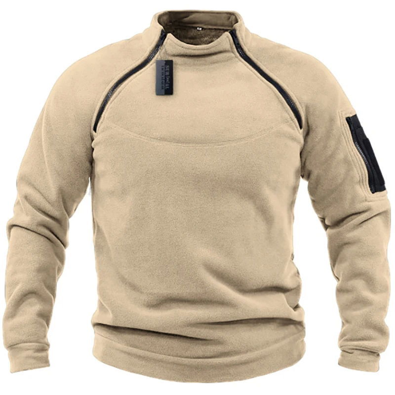 Stand Collar Men's Sweater Loose Solid Color Outdoor Warm Breathable Tactical Men's Top sweatshirt
Stand Collar Men's Sweater Loose Solid Color Outdoor Warm Breathable Tactical Men's Top sweatshirt