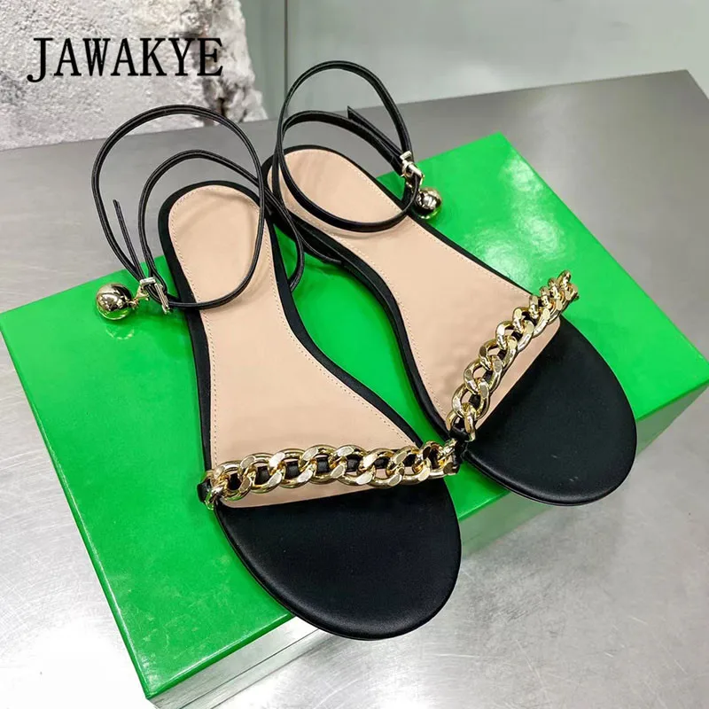 2022 Women Metal Chain Flat Heel Sandals Metal Small Ball Summer Women Shoes Casual Round Toe Party Dress Shoes For Women mujer
2022 Women Metal Chain Flat Heel Sandals Metal Small Ball Summer Women Shoes Casual Round Toe Party Dress Shoes For Women mujer