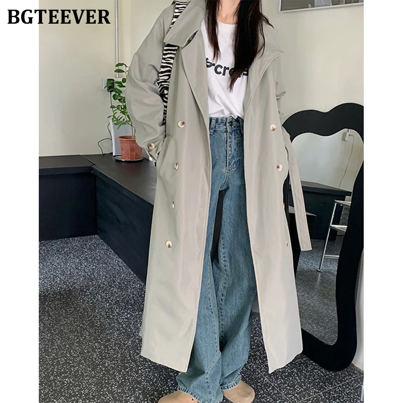 BGTEEVER Casual Turn-down Collar Long Sleeve Female Overcoat 2022 Spring Loose Double Breasted Sashes Women Trench Coat
BGTEEVER Casual Turn-down Collar Long Sleeve Female Overcoat 2022 Spring Loose Double Breasted Sashes Women Trench Coat