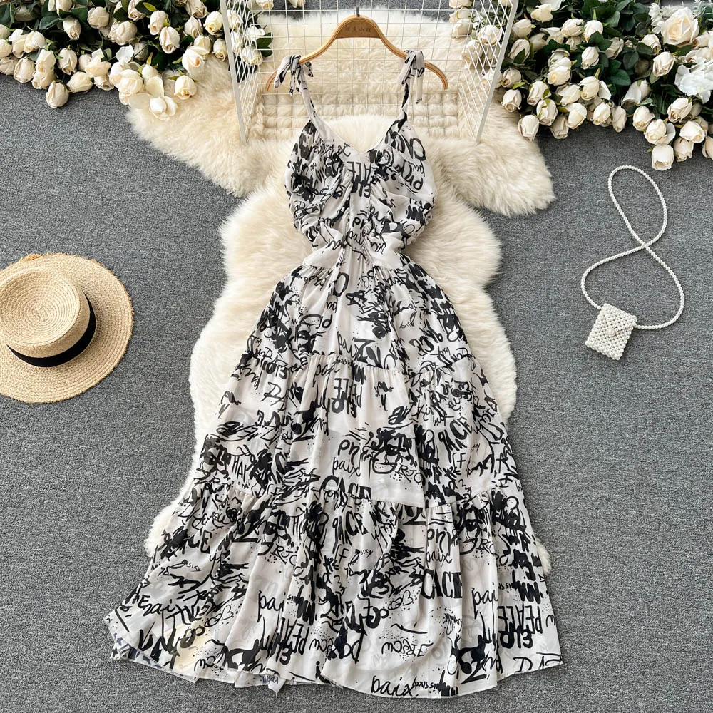 Women New Fashion Summer Sexy V-neck Sleeveless Printed Seaside Holiday A-line Dress Casual Clothes Vestidos De Mujer G130
Women New Fashion Summer Sexy V-neck Sleeveless Printed Seaside Holiday A-line Dress Casual Clothes Vestidos De Mujer G130