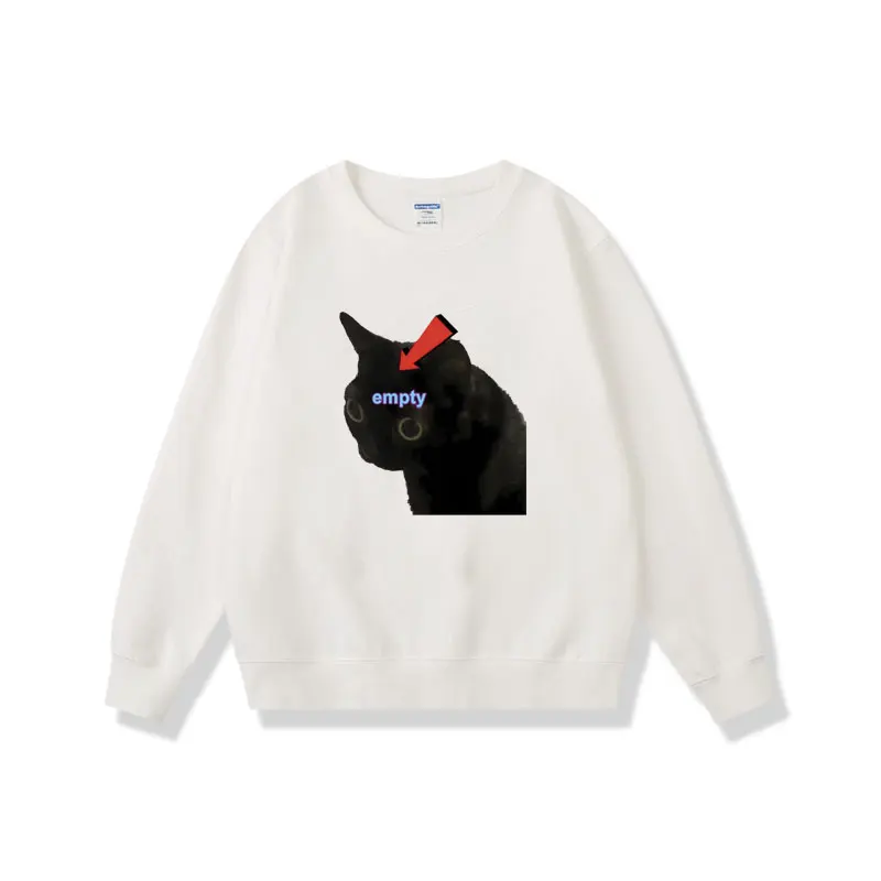 Funny Empty Cat Head Sweatshirt Men Womne Cute Kawaii Tracksuit Male Casual Oversized Pullover Man's Fashion Loose Sweatshirts
Funny Empty Cat Head Sweatshirt Men Womne Cute Kawaii Tracksuit Male Casual Oversized Pullover Man's Fashion Loose Sweatshirts