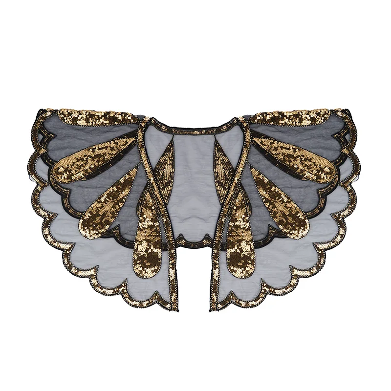 Black New Blue White Women's 1920s Shawl Wrap Art Deco Sequin Beaded Party Cape Bolero Open Front Scalloped Hem Flapper Cover Up
Black New Blue White Women's 1920s Shawl Wrap Art Deco Sequin Beaded Party Cape Bolero Open Front Scalloped Hem Flapper Cover Up