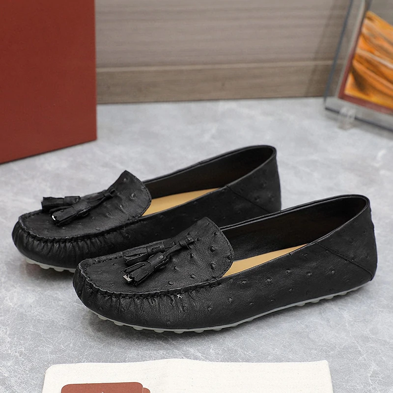 Shoes For Women 2023 High Quality Ostrich Leather Female Casual Shoes Tassel Decoration Spring And Summer New Luxury Quality
Shoes For Women 2023 High Quality Ostrich Leather Female Casual Shoes Tassel Decoration Spring And Summer New Luxury Quality