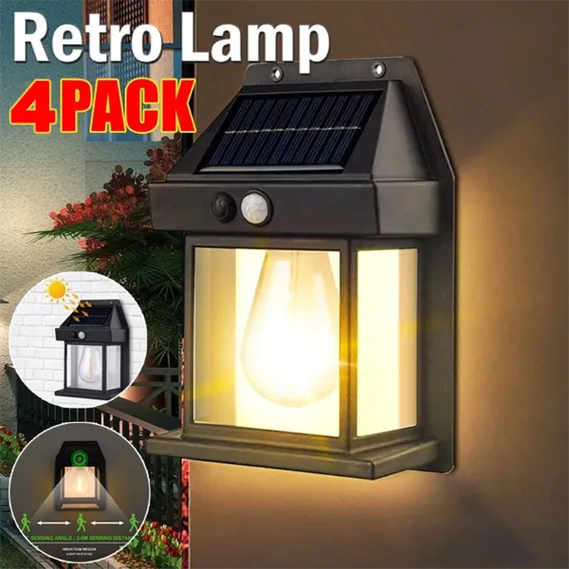 Outdoor Solar Wall Lamp Waterproof Tungsten Filament Lamp Induction Lamp Household Light Garden Wall Light
Outdoor Solar Wall Lamp Waterproof Tungsten Filament Lamp Induction Lamp Household Light Garden Wall Light