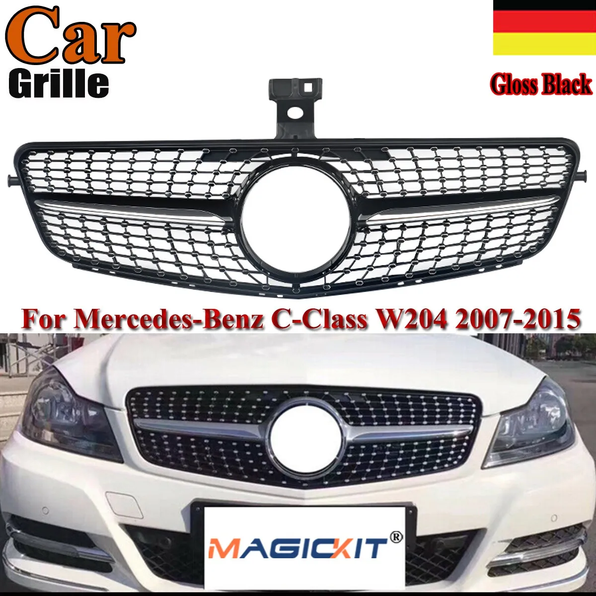 Алмазная решетка MagicKit AMG для Mercedes W204 C Class Saloon Estate Coupe 2007-2013, Черная
Алмазная решетка MagicKit AMG для Mercedes W204 C Class Saloon Estate Coupe 2007-2013, Черная