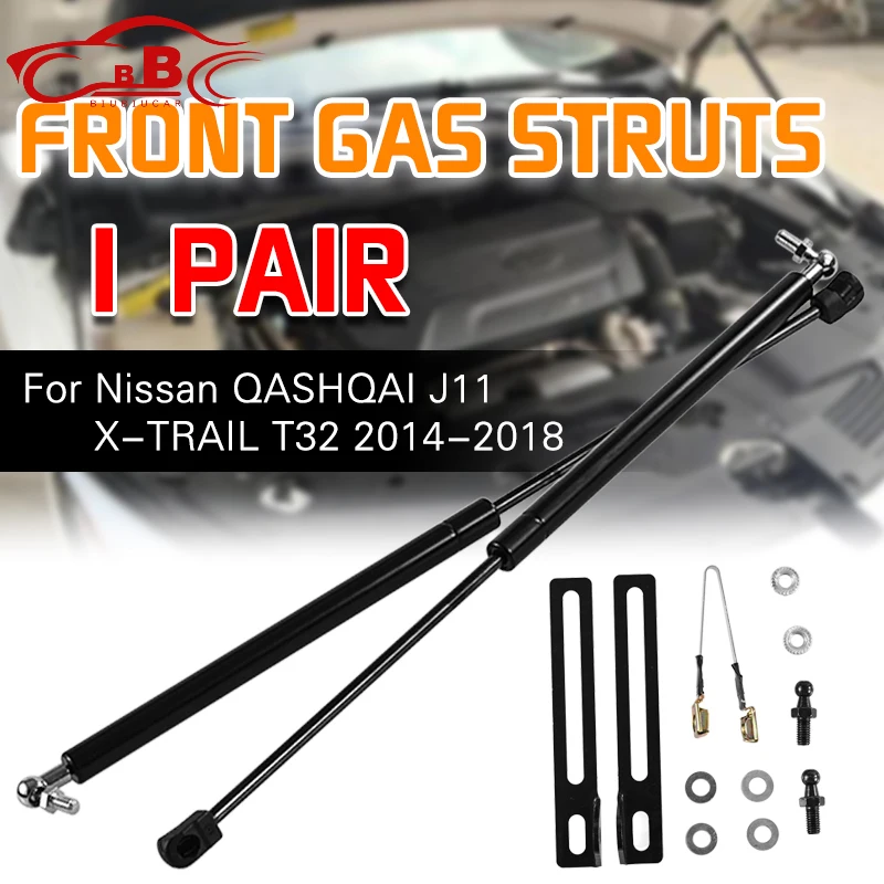 2Pcs Car Front Hood Lift Support Arm Spring With Accessories Shock Strut For Nissan QASHQAI J11 X-TRAIL T32 2014-2018
2Pcs Car Front Hood Lift Support Arm Spring With Accessories Shock Strut For Nissan QASHQAI J11 X-TRAIL T32 2014-2018