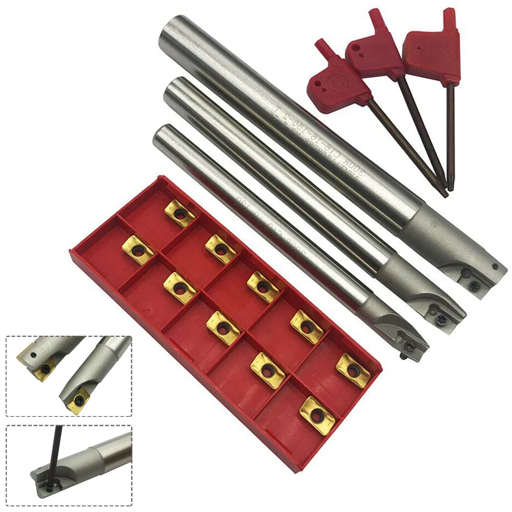 BAP 300R C10-10-120-1T+300R C12-12-130-1T+300R C16-16-150-2T CNC Indexable End Mill Holder Tool+10Pcs APMT1135 +3pcs T8 Wrench
BAP 300R C10-10-120-1T+300R C12-12-130-1T+300R C16-16-150-2T CNC Indexable End Mill Holder Tool+10Pcs APMT1135 +3pcs T8 Wrench