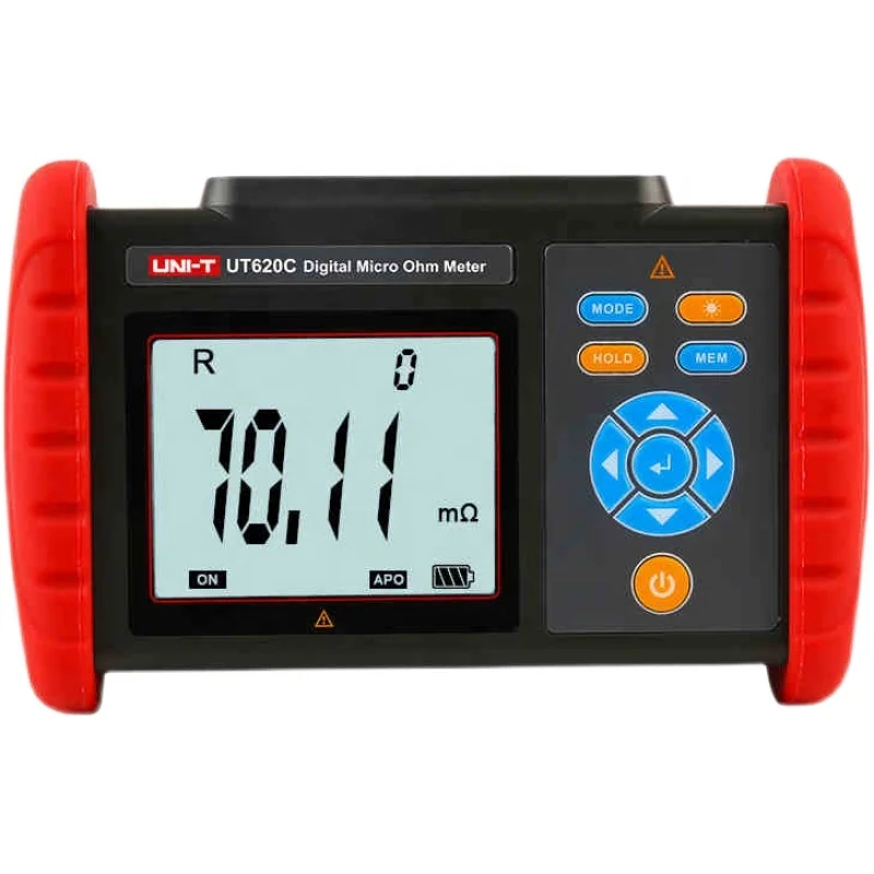 UT620C Digital Micro Ohm Meter DC low resistance meter Cable Wire/Coil/Motor Resistance Tester
UT620C Digital Micro Ohm Meter DC low resistance meter Cable Wire/Coil/Motor Resistance Tester