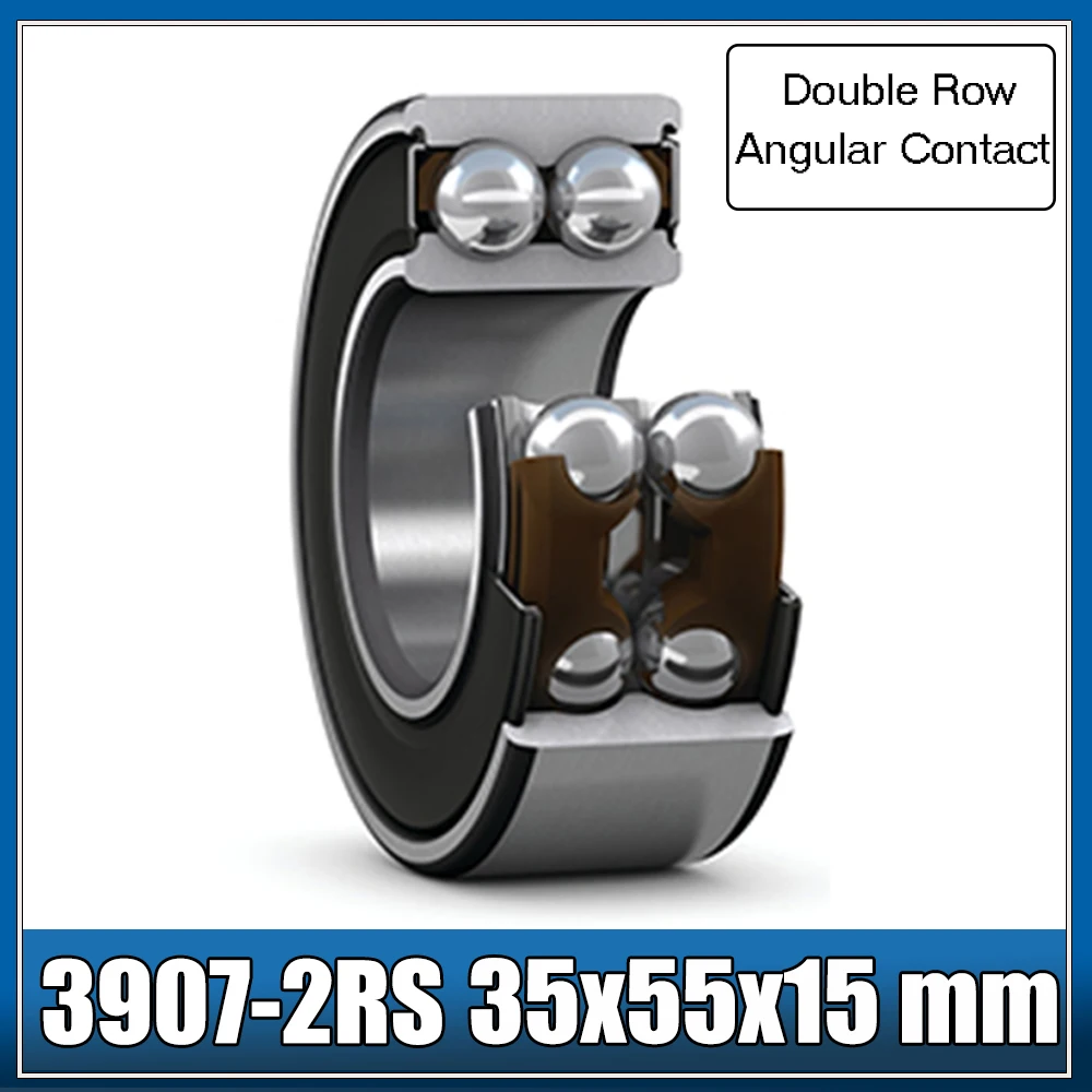 3907-2RS подшипник 35*55*15 мм (1 шт.) 3907 2RS двухрядные герметичные RS радиально-упорные