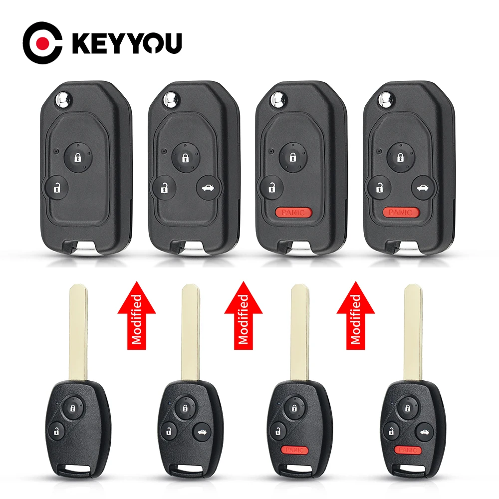 KEYYOU 2/3/4 Buttons For Honda Fit Accord Civic CRV Pilot Insight Jazz HRV 2003-2013 Modified Flip Remote Car Key Shell Fob Case
KEYYOU 2/3/4 Buttons For Honda Fit Accord Civic CRV Pilot Insight Jazz HRV 2003-2013 Modified Flip Remote Car Key Shell Fob Case