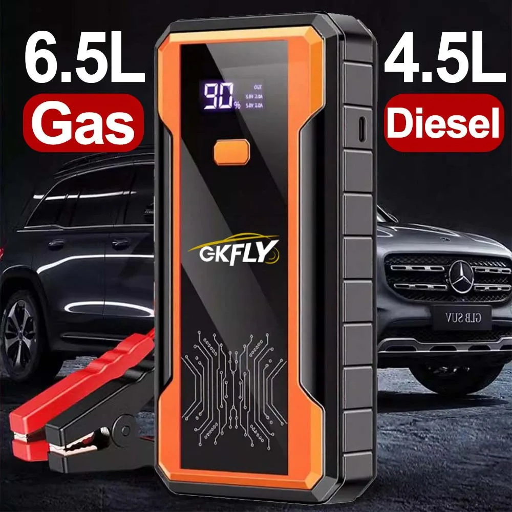 GKFLY 4000A Jump Starter 59,2 Втч Super Power Bank 12 В Устройство аварийного запуска Усилитель автомобильного аккумулятора для автомобилей Disesel Petrol
GKFLY 4000A Jump Starter 59,2 Втч Super Power Bank 12 В Устройство аварийного запуска Усилитель автомобильного аккумулятора для автомобилей Disesel Petrol