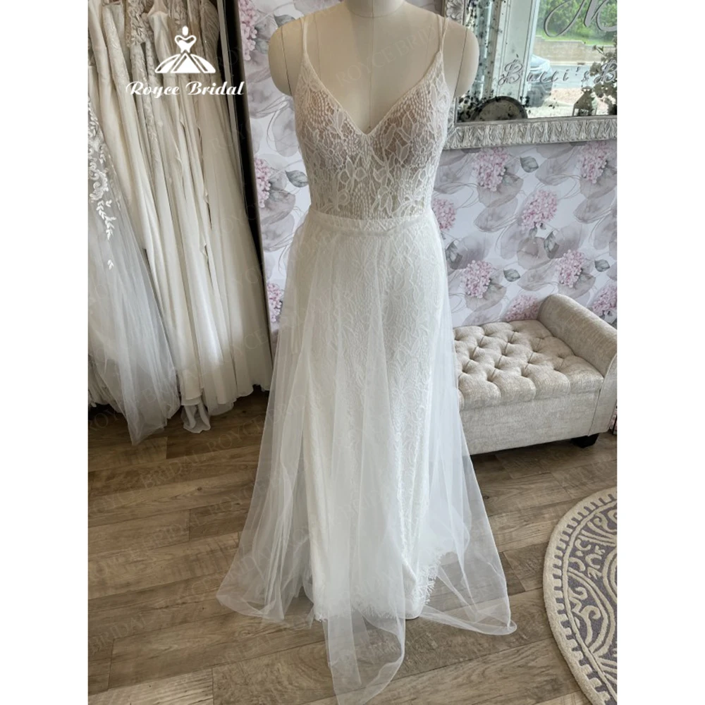 Exquisite Lace and Tulle Wedding Dresses 2023 Ivory Floor-Length A-Line Spaghetti Straps Sweeep Train Bridal Gowns Summer
Exquisite Lace and Tulle Wedding Dresses 2023 Ivory Floor-Length A-Line Spaghetti Straps Sweeep Train Bridal Gowns Summer
