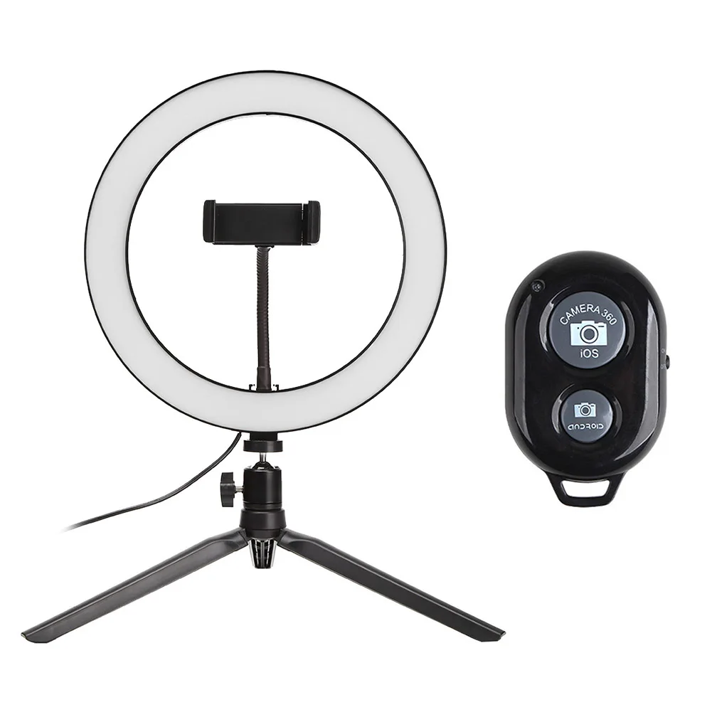 Desktop 10 inch LED Selfie Ring Light Phone Video Photo Lighting w/ Remote
Desktop 10 inch LED Selfie Ring Light Phone Video Photo Lighting w/ Remote