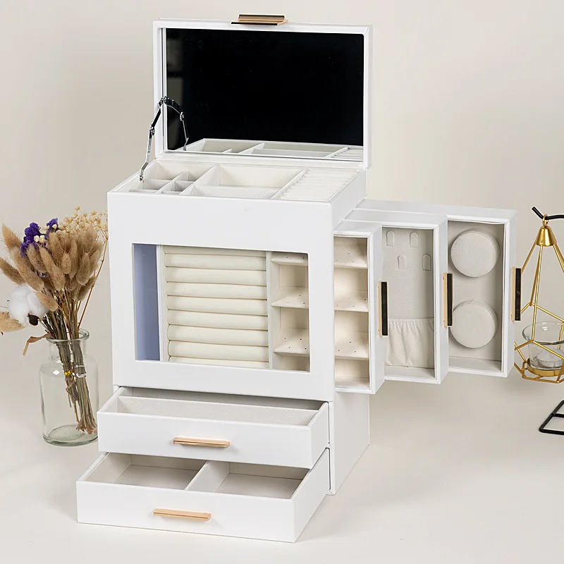 Vertical Window Jewelry Box Large-capacity Jewelry Packaging Case Carrying Holder Display Organizer For Necklace Earring Storage
Vertical Window Jewelry Box Large-capacity Jewelry Packaging Case Carrying Holder Display Organizer For Necklace Earring Storage