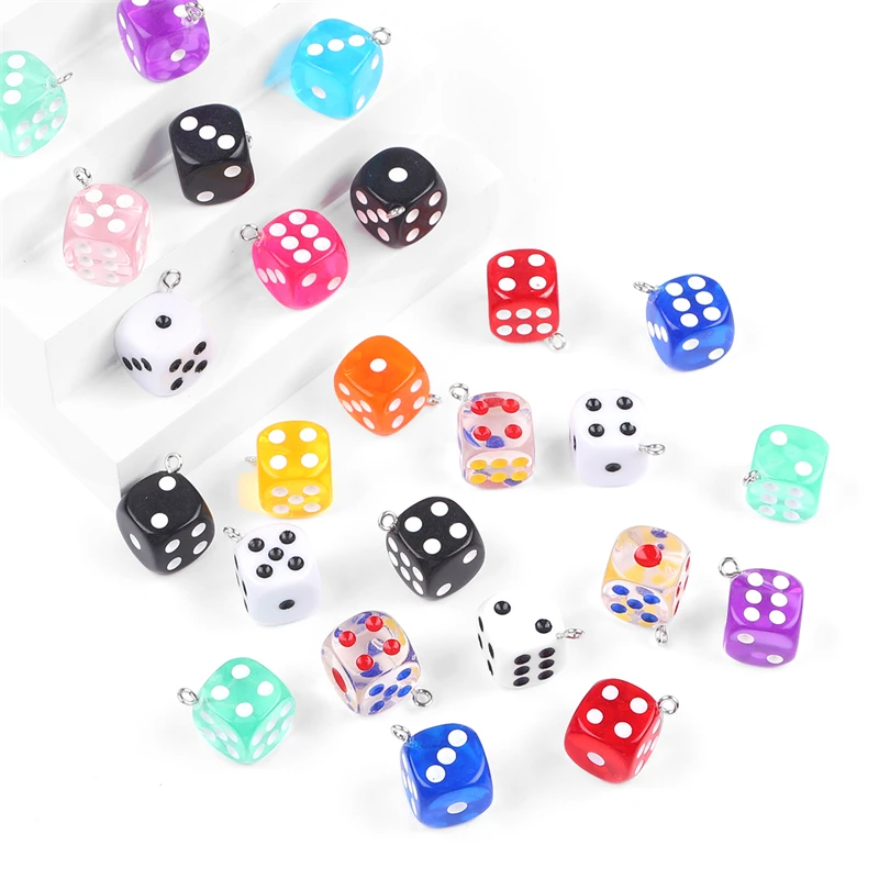 6/10Pcs 14mm Black White Clear Square Dice Charms Pendant for Necklace Bracelet Earring DIY Jewelry Craft Making Accessories
6/10Pcs 14mm Black White Clear Square Dice Charms Pendant for Necklace Bracelet Earring DIY Jewelry Craft Making Accessories