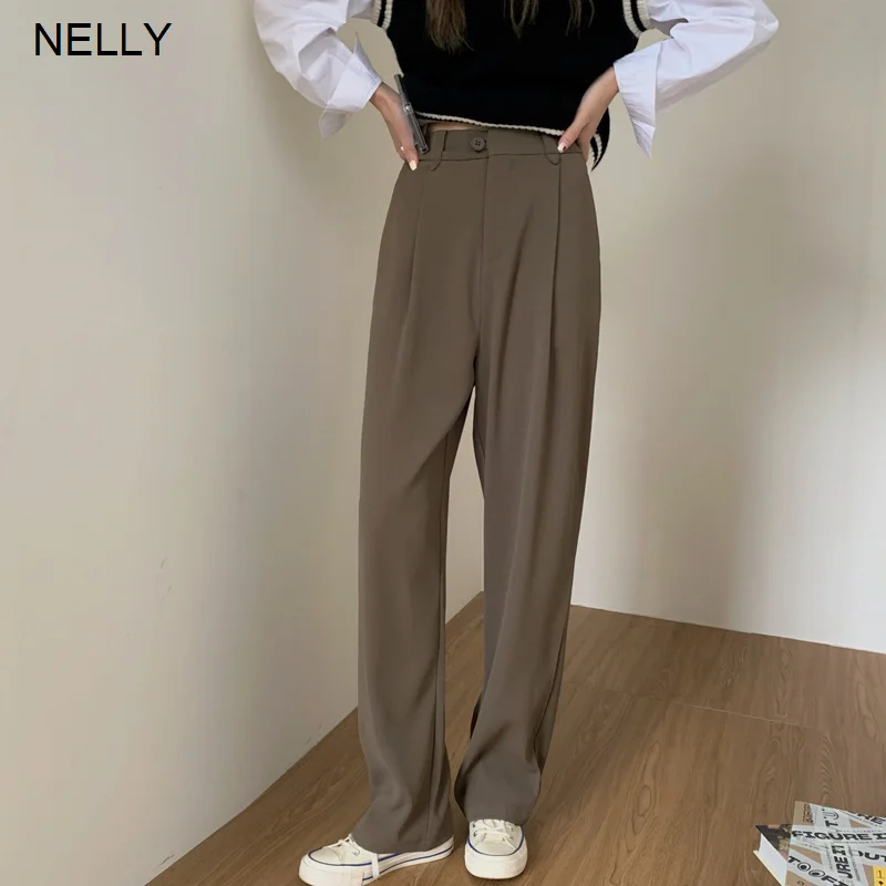 Straight pants, vertical feeling suit pants, loose casual pants, women's 2022 new Korean high waist versatile
Straight pants, vertical feeling suit pants, loose casual pants, women's 2022 new Korean high waist versatile