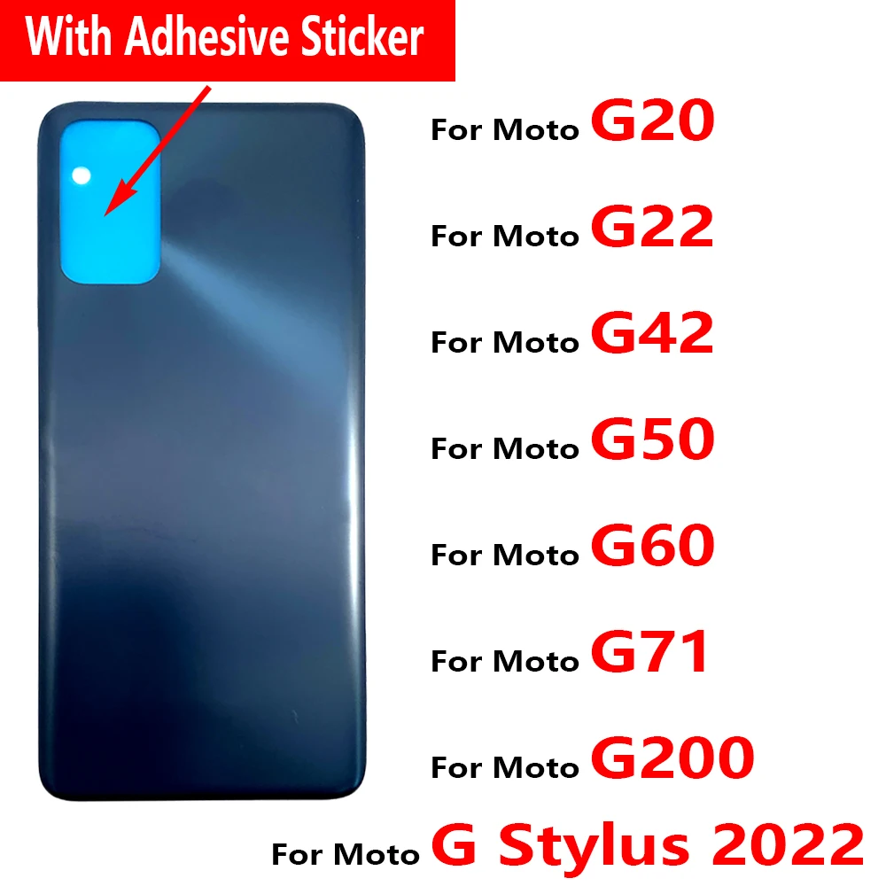New Back Battery Cover Rear Door Housing Case With Adhesive Sticker For Motorola Moto G200 G71 G60 G50 G42 G22 G20 G Stylus 2022
New Back Battery Cover Rear Door Housing Case With Adhesive Sticker For Motorola Moto G200 G71 G60 G50 G42 G22 G20 G Stylus 2022