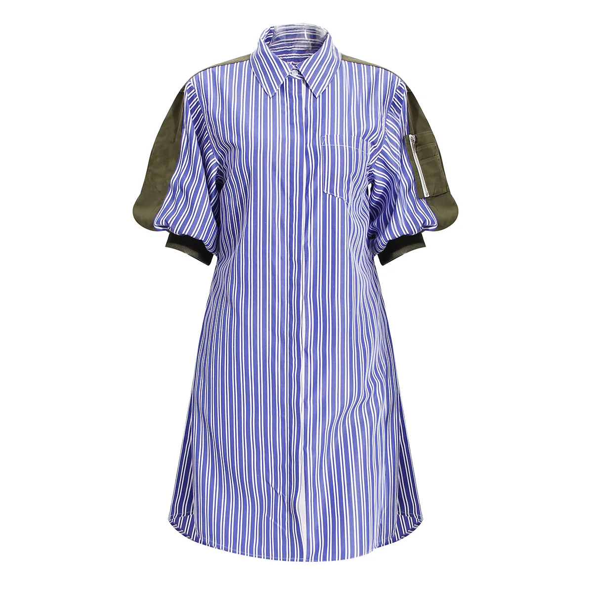 SuperAen 2022 Spring Summer New Loose Contrast Turn Down Collar Short Sleeve Stripe Shirt Dresses Women
SuperAen 2022 Spring Summer New Loose Contrast Turn Down Collar Short Sleeve Stripe Shirt Dresses Women
