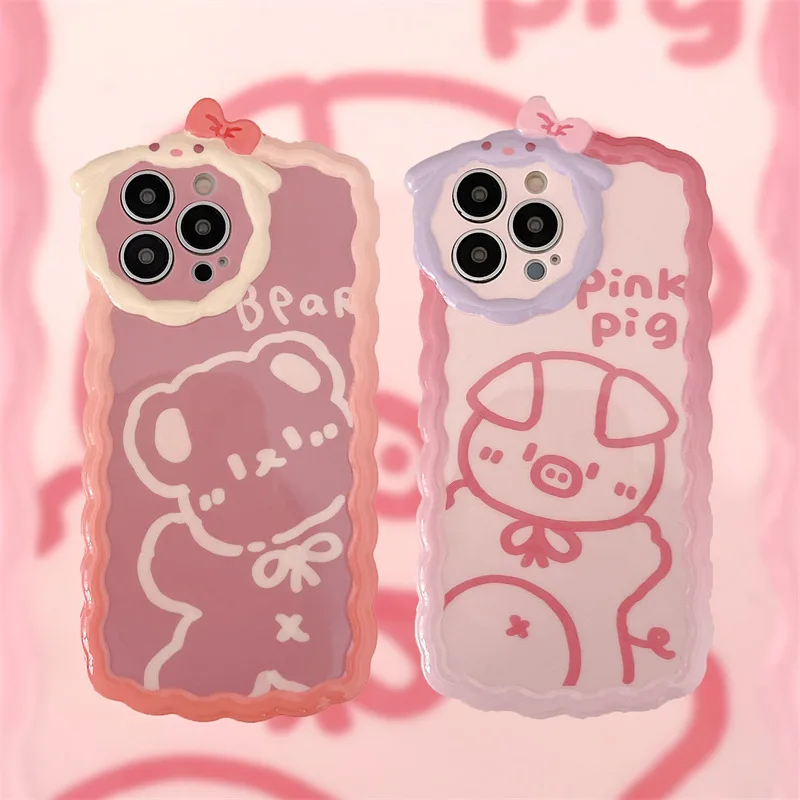 Lovely Waving Line Pig Phone Case Cover for IPhone 14 Plus 11 12 13 14 Pro XR XS Max Shockproof Cases for IPhone 14 Case
Lovely Waving Line Pig Phone Case Cover for IPhone 14 Plus 11 12 13 14 Pro XR XS Max Shockproof Cases for IPhone 14 Case